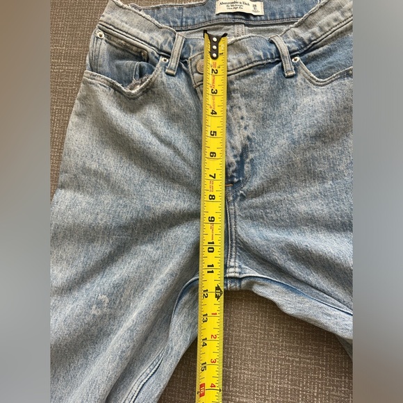 Abercrombie and Fitch 90s straight leg Ultra high-rise cross button jeans 28/6R - Picture 12 of 14